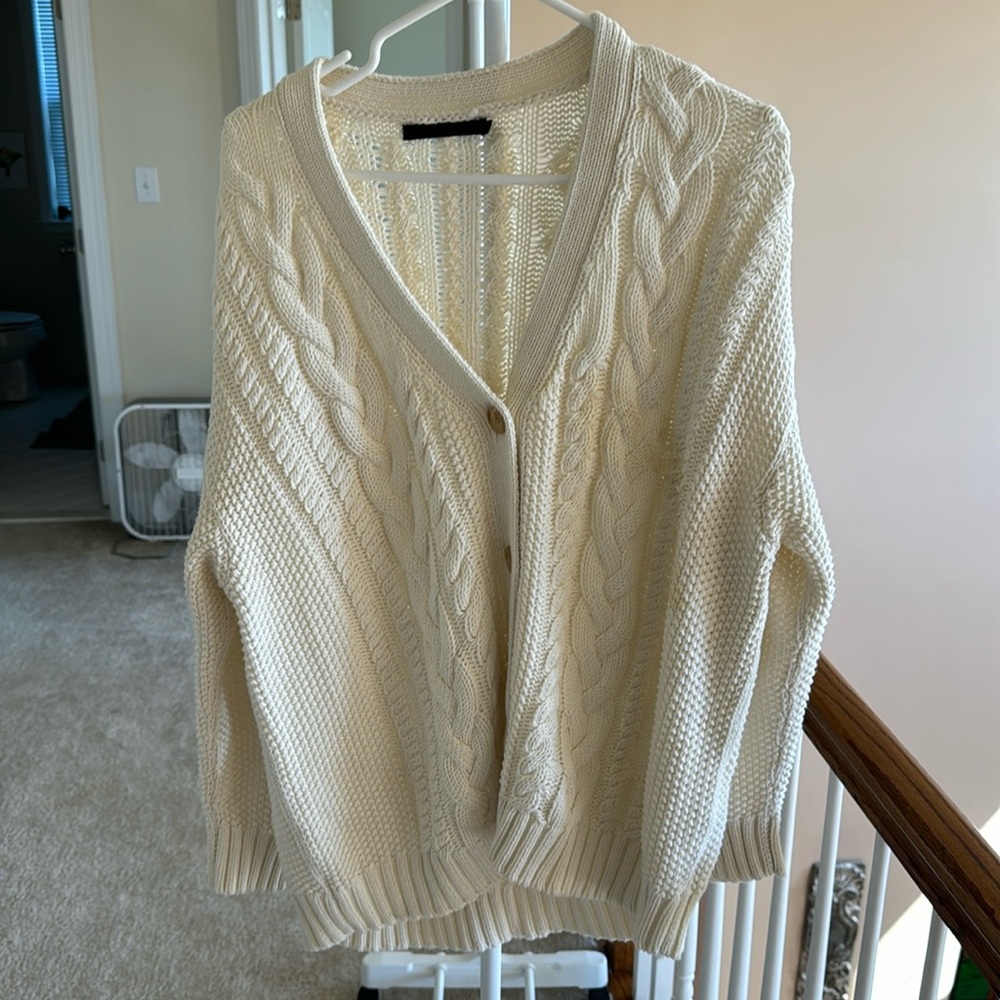 Jenni Kayne Cable Knit Cream Cardigan